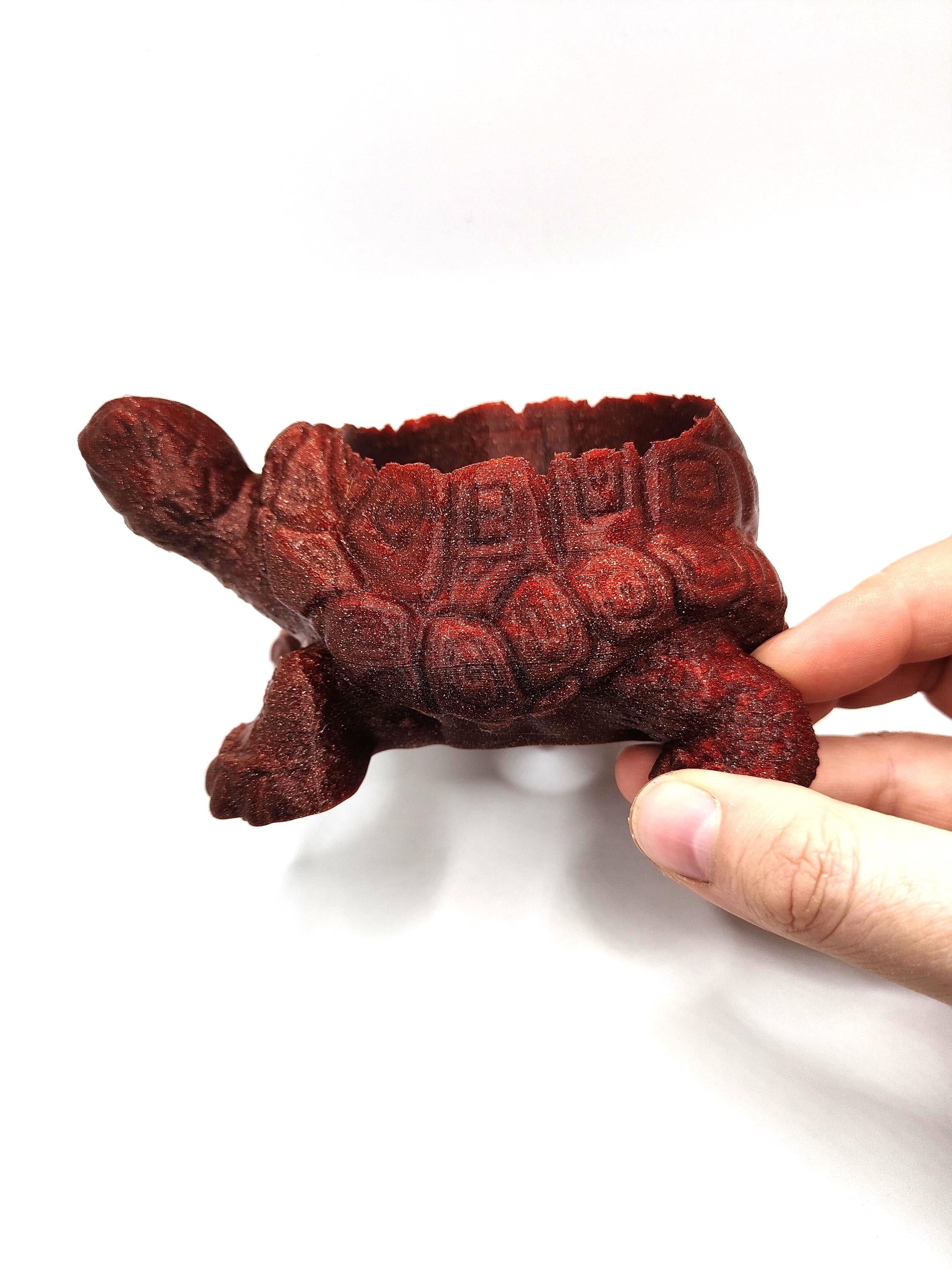 Turtle Themed Planter With Intricate Shell Detailing, Perfect for Adding a Touch of Nature Inspired Charm to Indoor or Outdoor Spaces,